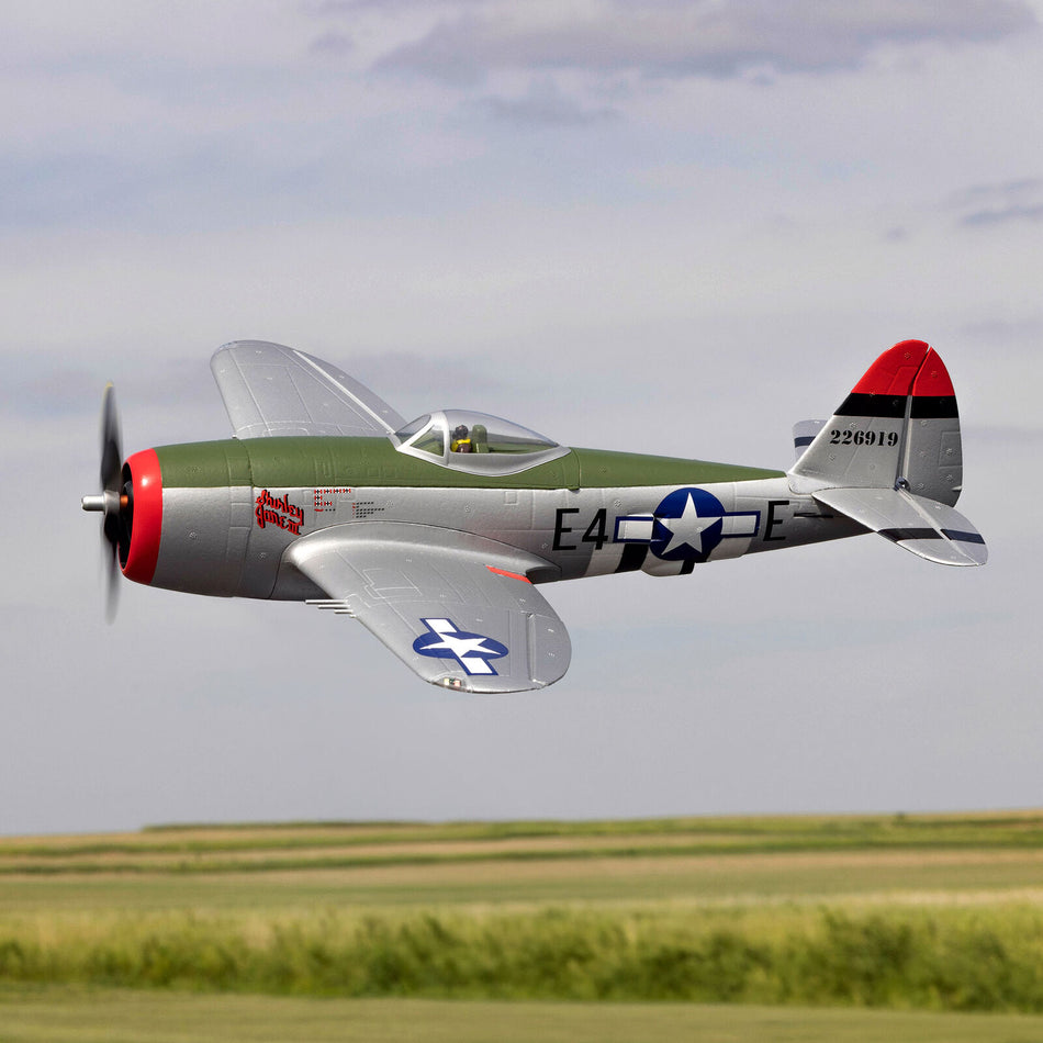 E-flite EFL07050 Micro P-47 Thunderbolt 625mm BNF Basic with AS3X+ and SAFE Select