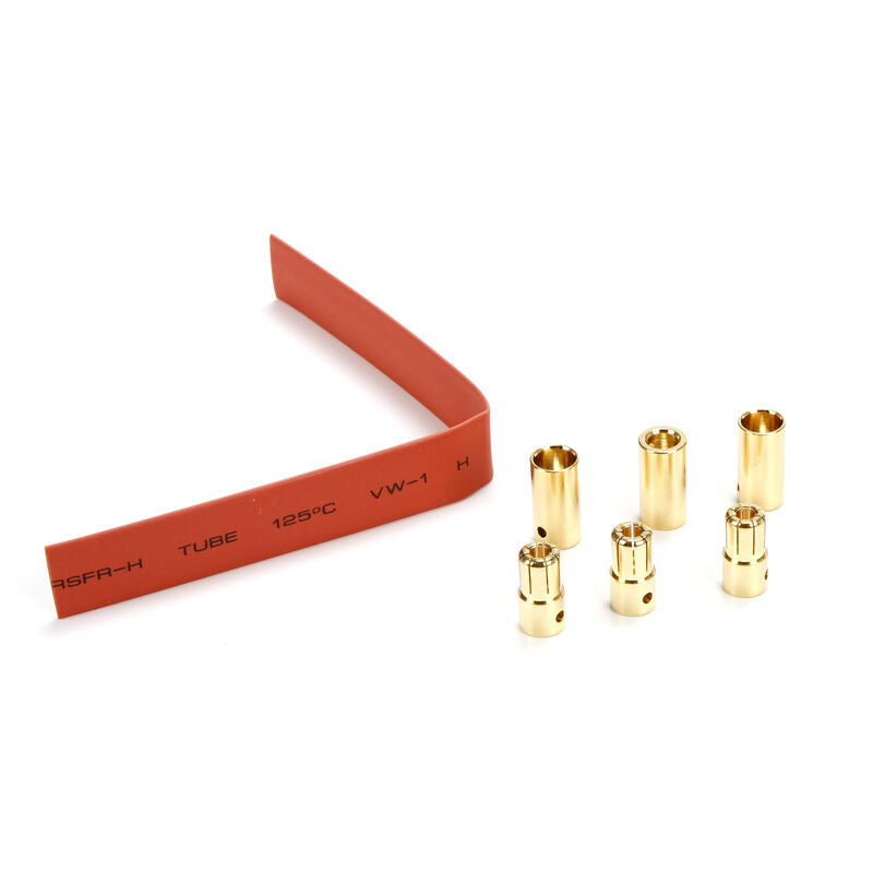 E-flite 6.5mm Gold Bullet Connector Set (3 Pairs) | EFLA266