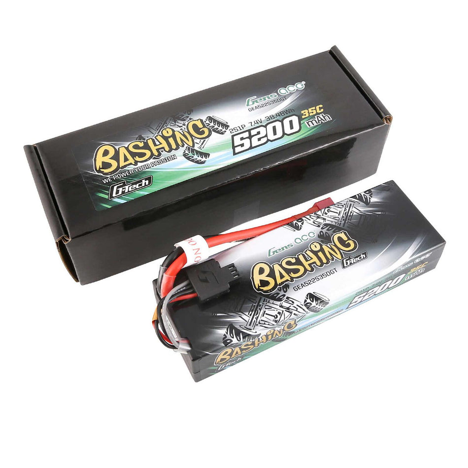 Gens Ace G-Tech 5200mAh 7.4V 2S 35C LiPo Battery Deans