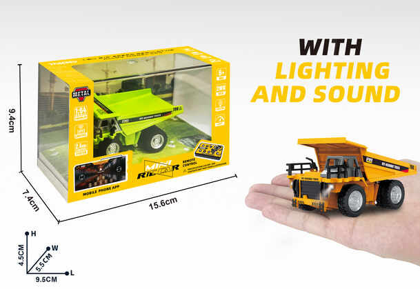 RC Pro HG4-425 1:64 Micro R/C Dump Truck
