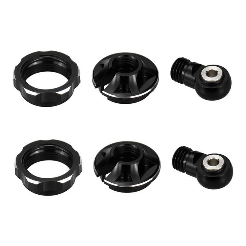 Hot Racing HRAAMN154X01 Arrma 1/16 Mini Kraton Aluminum Locking Spring Cups and Shock Ends (2)