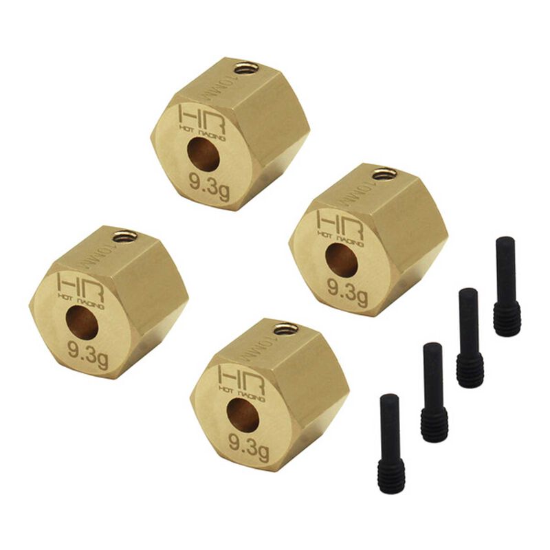 Hot Racing HRAUTBM10H10 Brass 10mm Wheel Hub 12mm Hex (9.3g) for UTB1
