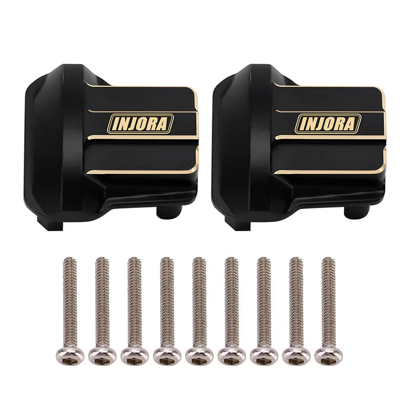 INJORA 2PCS 11g/pcs Brass Diff Covers for 1/18 TRX4M Front Rear Axles (4M-01)