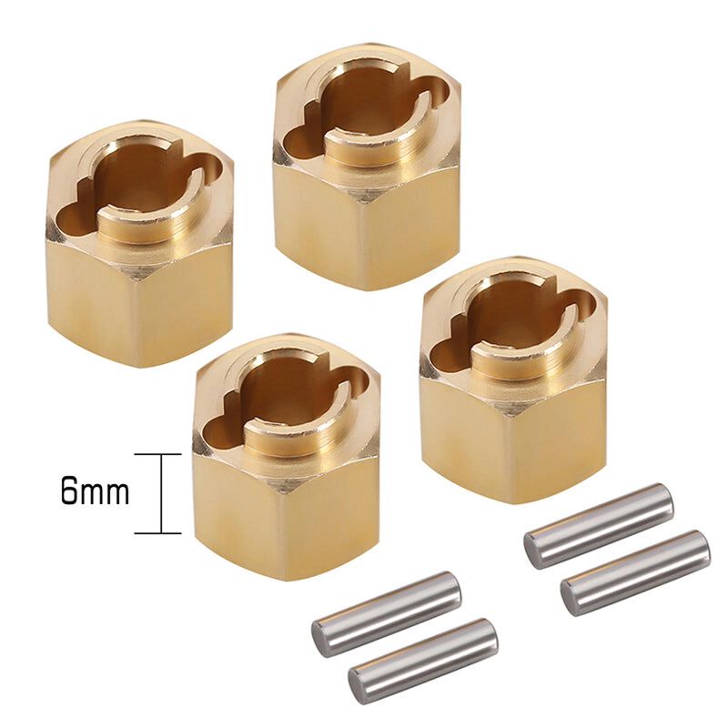 Injora 6mm Brass Wheel Hex For TRX4M