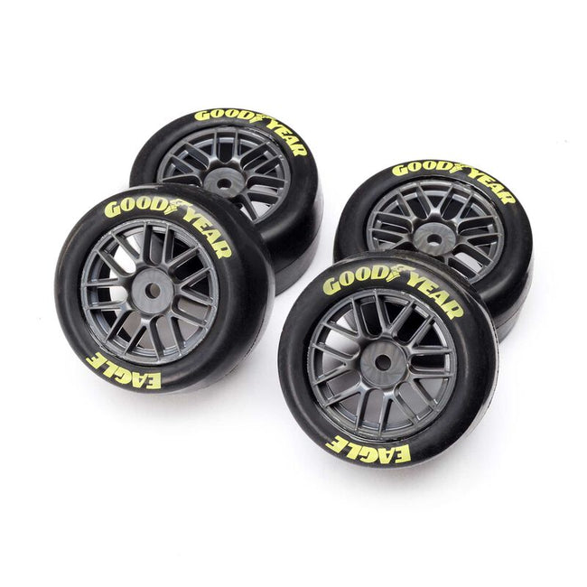 Losi Goodyear Eagle Mounted Tires, Medium (4): NASCAR