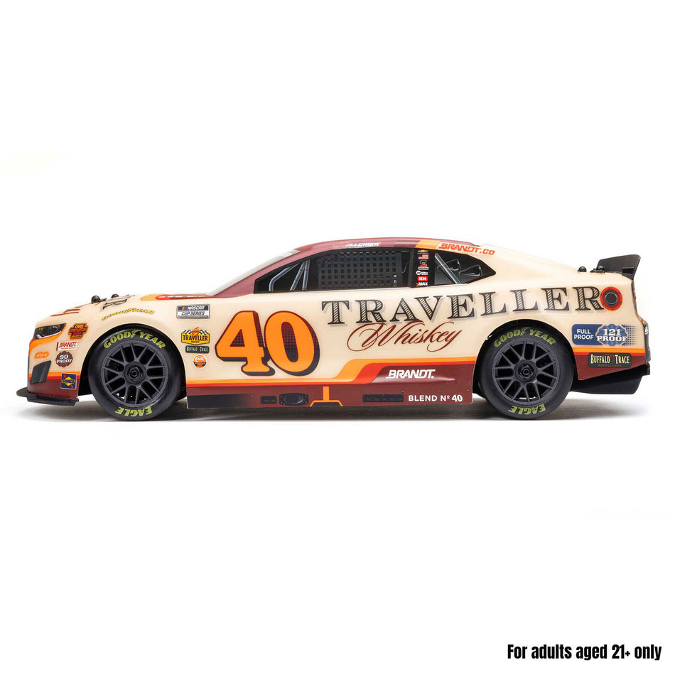Losi LOS1122640 1/12 NASCAR 2026 Justin Allgaier No. 40 Traveller Whiskey RTR (Battery & Charger Included)