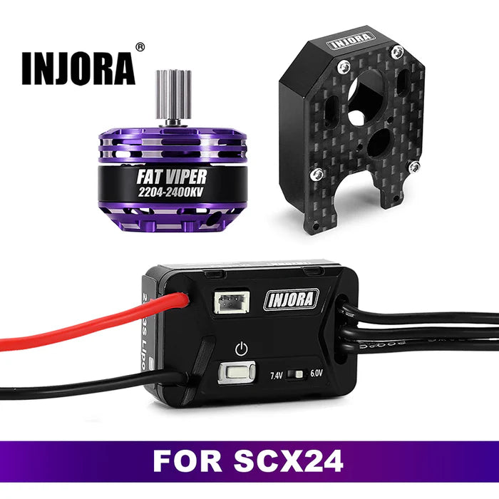 INJORA MBL32 G2 Waterproof Brushless ESC & 2204 Fat Viper Motor for 1/24 SCX24