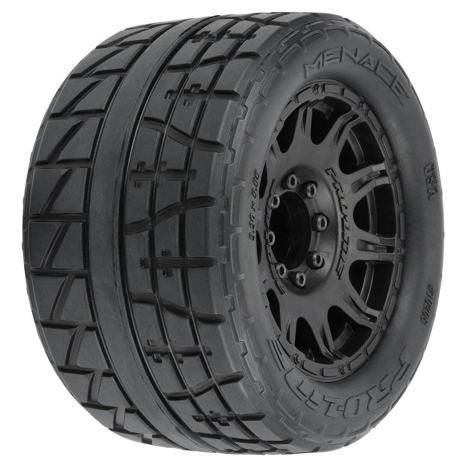 Pro-Line 1/8 Menace HP F/R 3.8 MT MTD 17mm Blk Raid (2)
