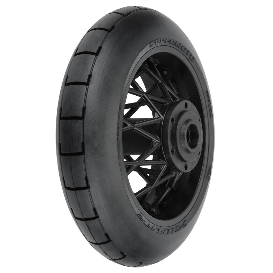 Pro-line 1/4 Supermoto S3 Motorcycle Rear Tire MTD Black (1): PROMOTO-MX