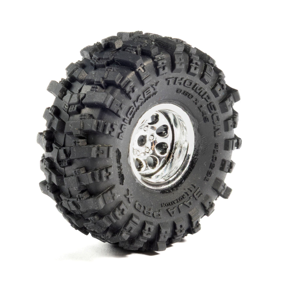 Pro-Line 1/30 Baja Pro X Front/Rear Mounted Chrome Beast Tires (4): Axial SCX30