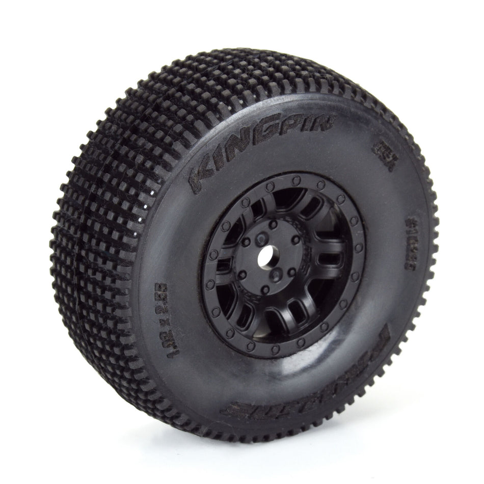 Pro-Line King-Pin F/R Tires Mounted 12mm Hex Black Split Six (4) for ARRMA MOJAVE GROM