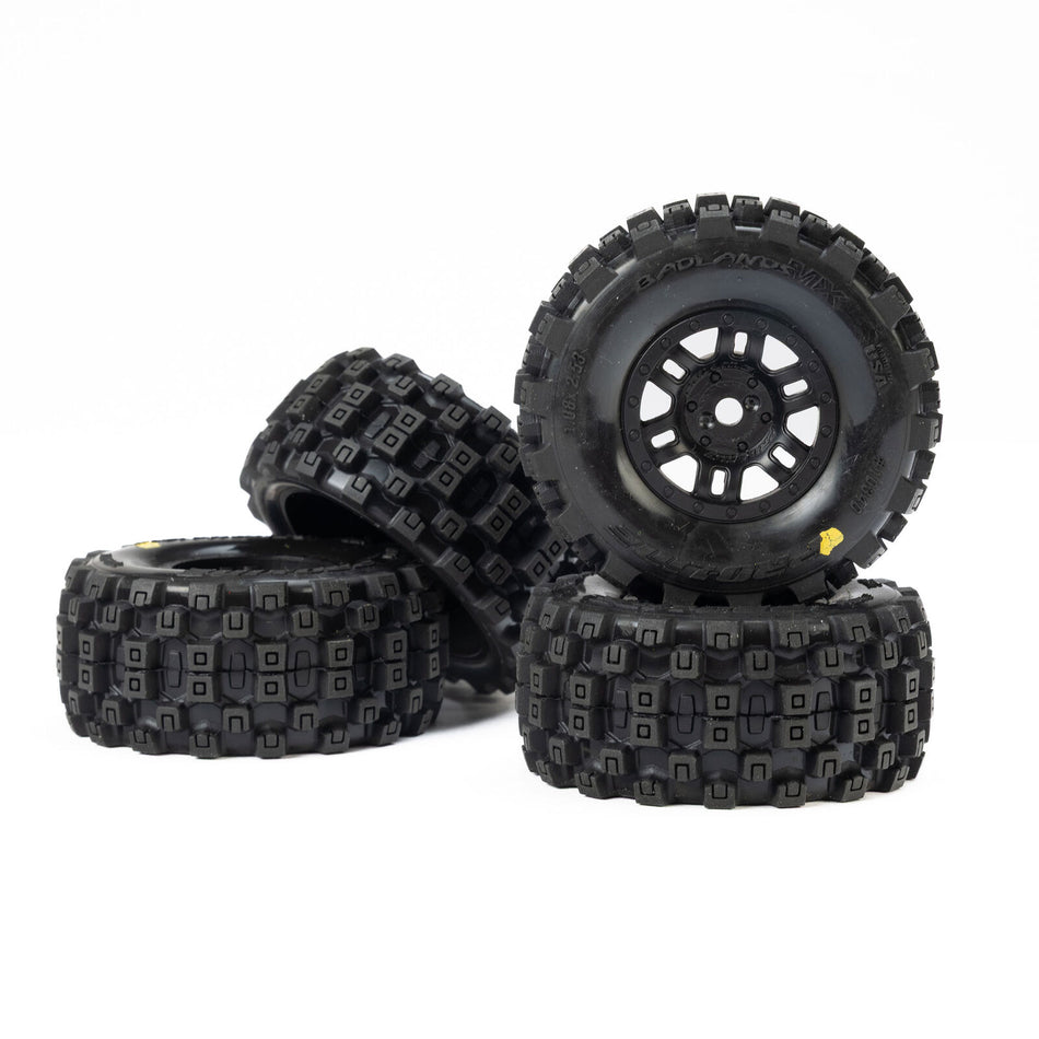 Pro-Line Badlands MX F/R MTD 12mm Black Split Six (4) for ARRMA MOJAVE GROM