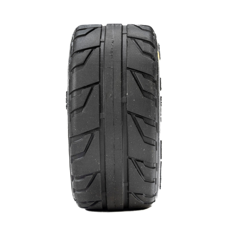Vector F/R Tires MTD 12mm Black Split Six (4) for ARRMA MOJAVE GROM