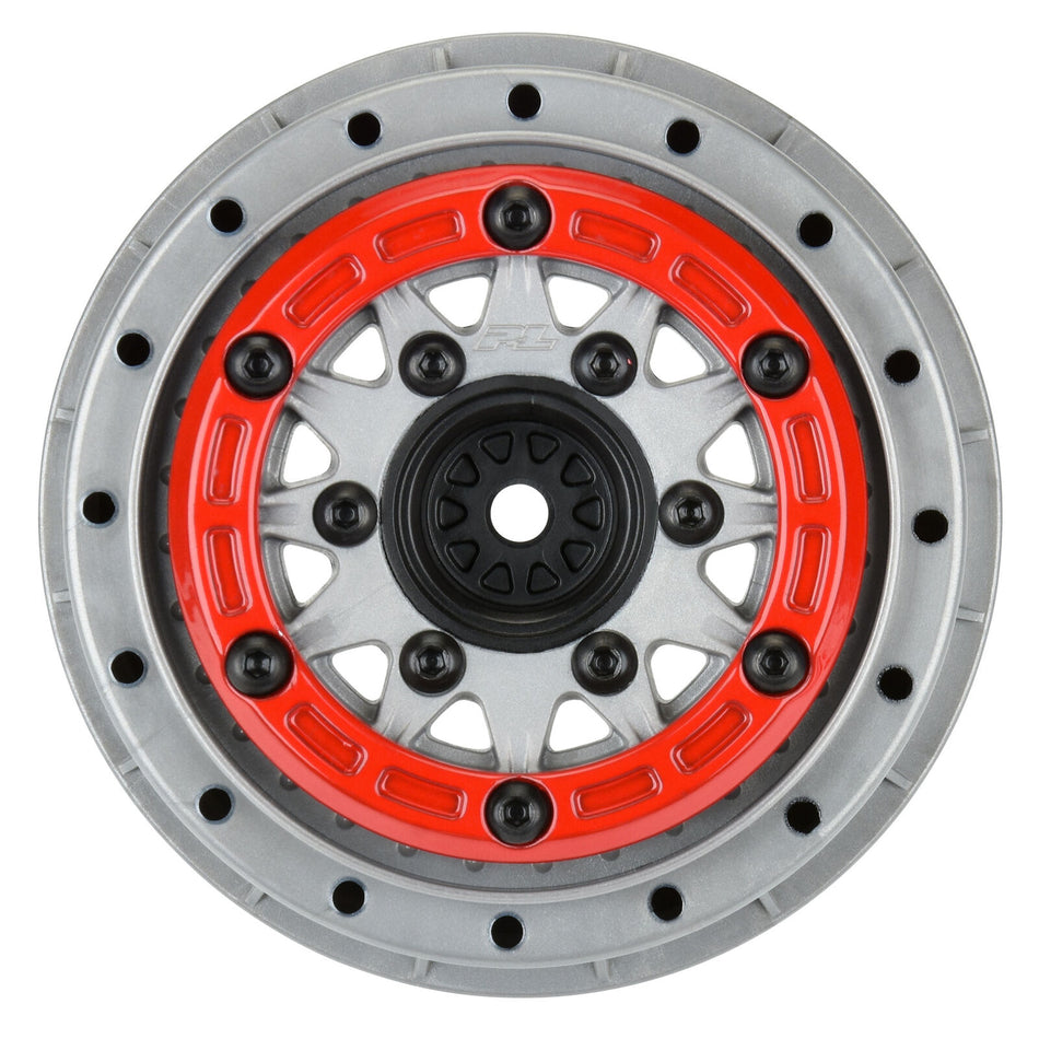 Pro-Line 1/10 Raid Bead-Loc F/R 2.2/3.0 SC (2) Red/Grey