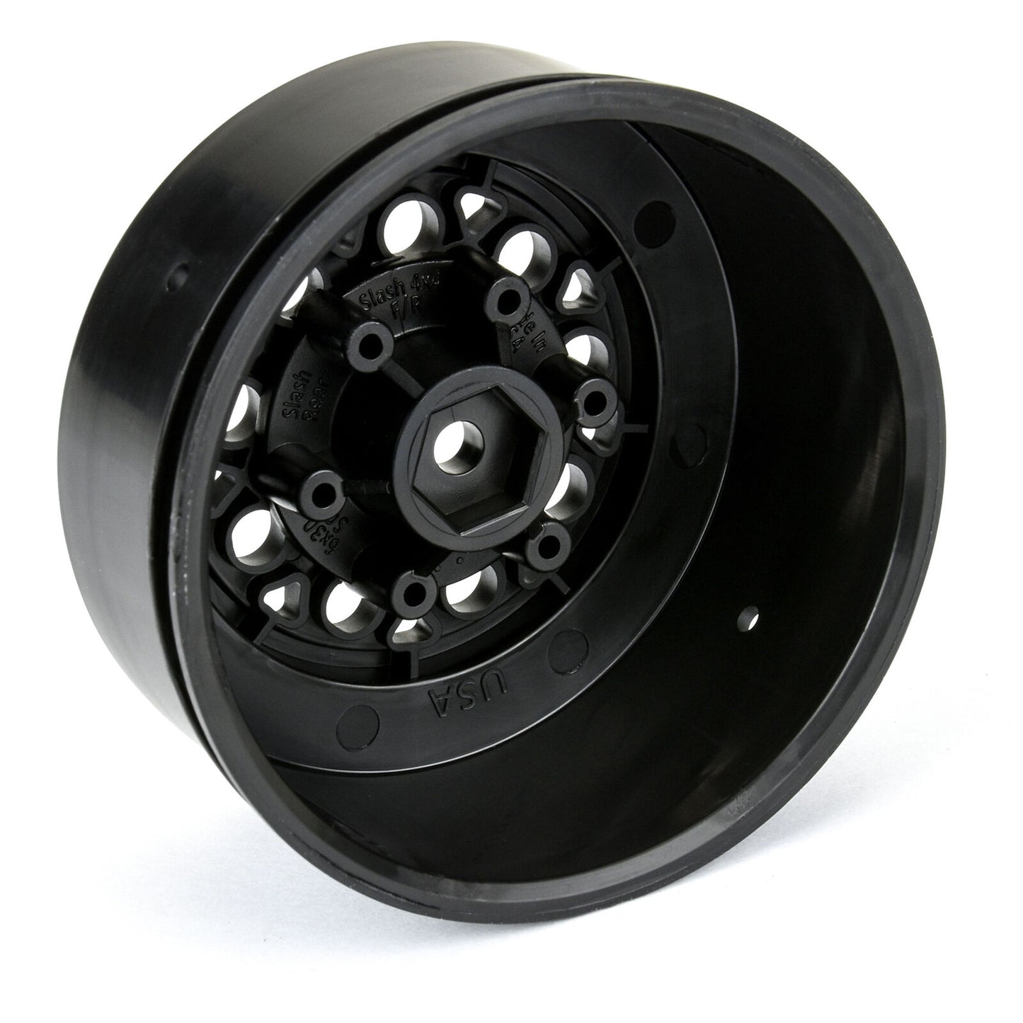 Showtime 2.2"/3.0" Black 3x30 Removable Hex (12mm & 14mm) SC Dirt Oval Wheels for Slash