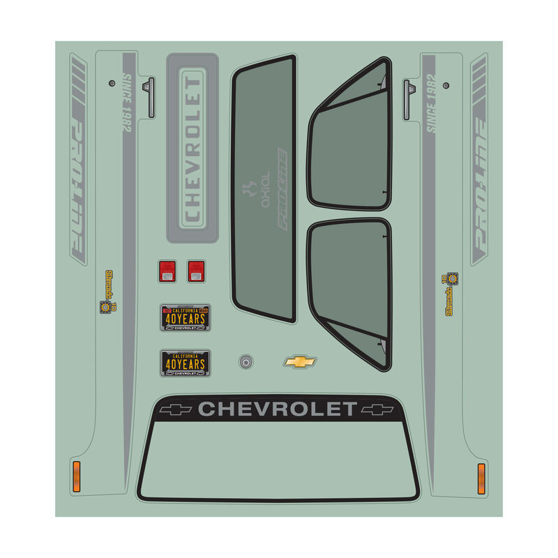 Pro-Line 1982 Chevy K-10 Clear Body Set with Scale Molded Accesories