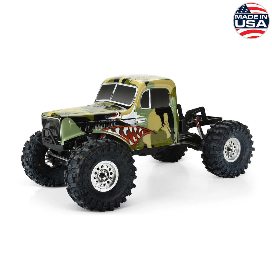 Pro-Line Comp Wagon Cab-Only Body Camo Green/Tan – 12.3" WB (PRO360620)