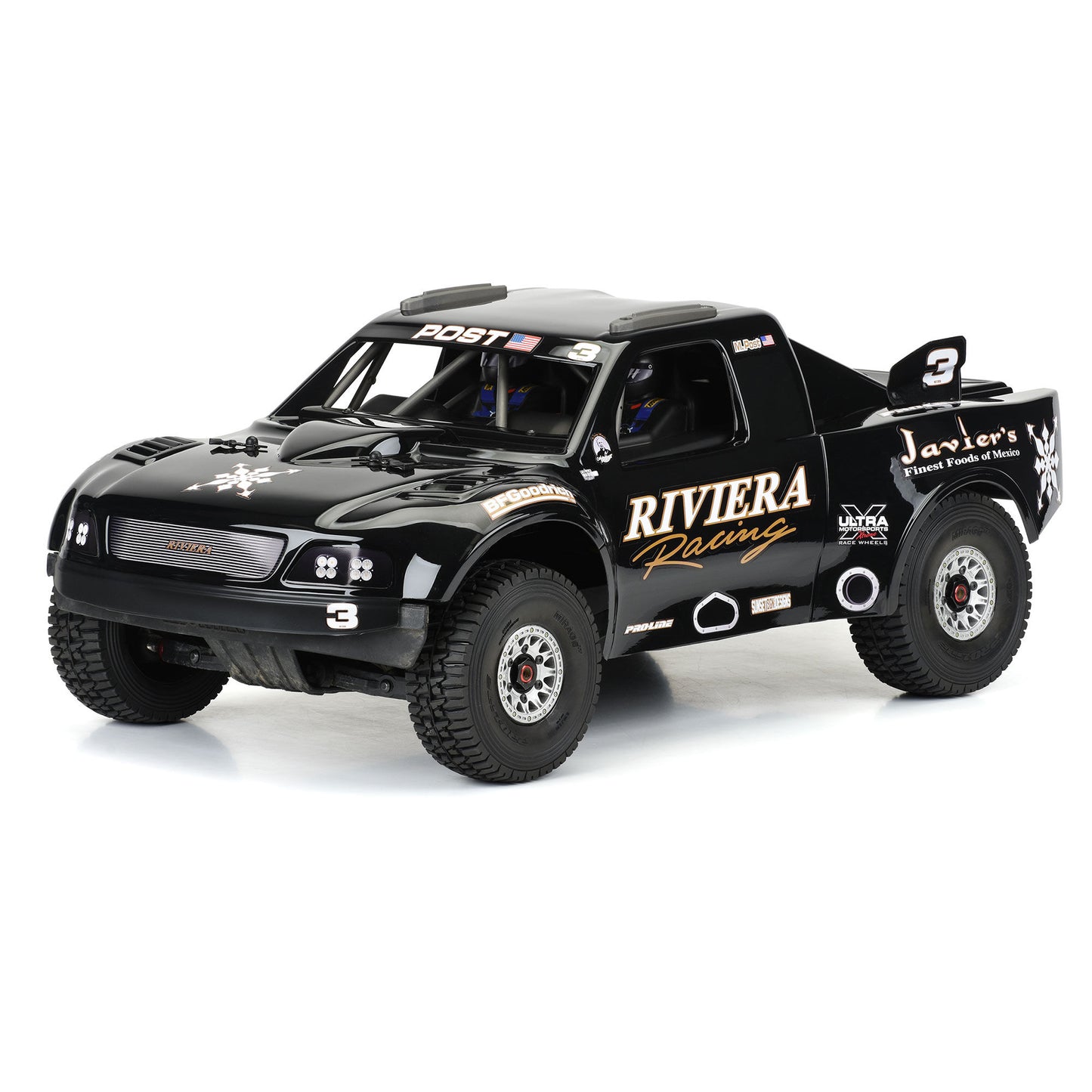 Pre-Cut 1997 Ford F-150 Trophy Truck “Riviera Edition” Tough Color (Black) Body for ARRMA Mojave 6S