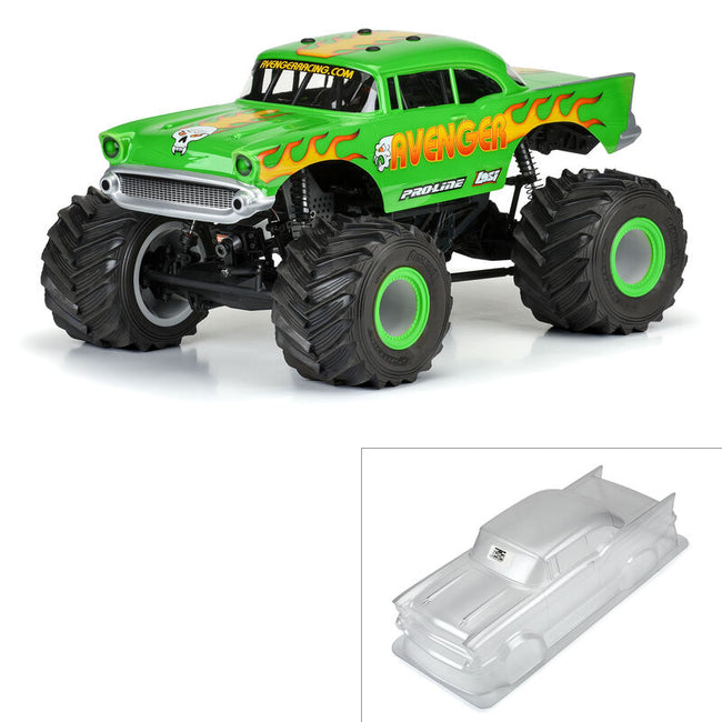 1957 Chevy Bel Air "Avenger Edition" Clear Body for Losi LMT, Crawler, 1/8 MT