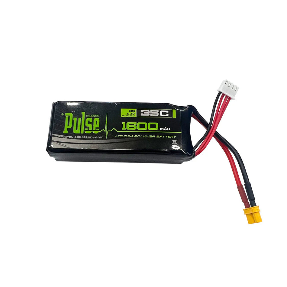 Pulse 1600mAh 35C 11.1V 3S LiPo Battery for Goosky E2 — XT30 Connector