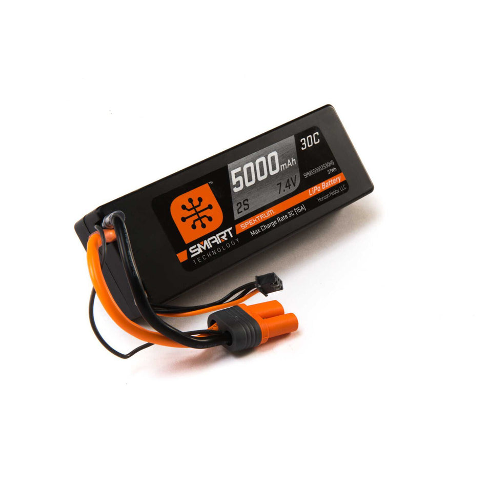 Spektrum Smart Powerstage Surface Bundle: 5000mAh 2S 50C LiPo Battery (IC5) / 100W S100 Charger