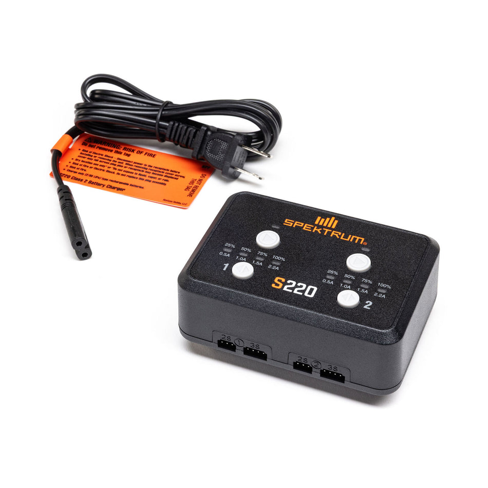 Spektrum S220 AC 2x20W Dual Port Smart Balance Charger – SPMXC0220