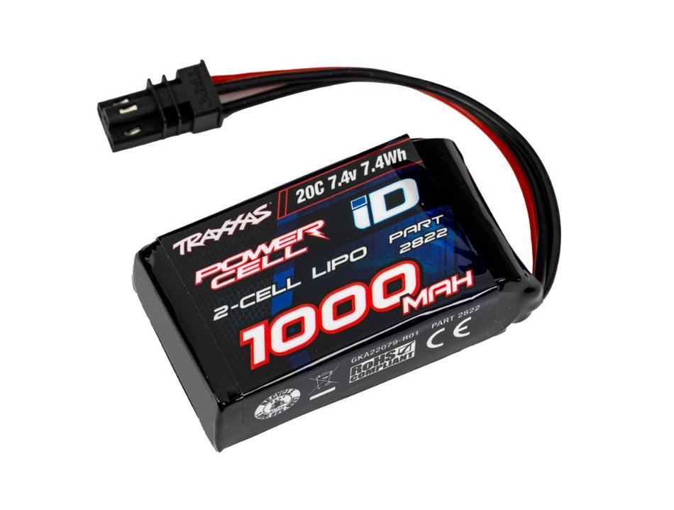 1000mAh 7.4V 2-Cell 20C LiPo Battery