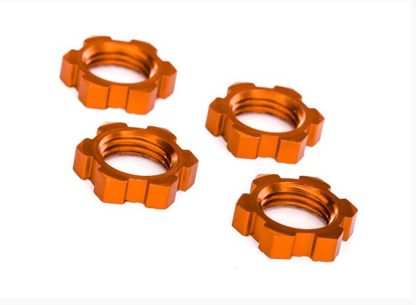 7758T Wheel Nuts 17mm Serrated Orange