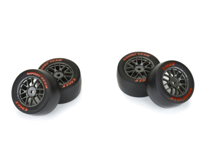 Pro-Line Goodyear Eagle Option Tire F/R MTD Grey for Losi NASCAR Racecar (4)