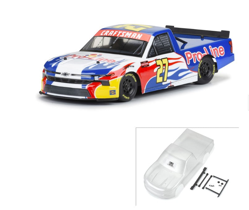 Pro-line Pre-Cut 2024 Chevrolet Silverado NASCAR Truck Series Clear Body for Losi NASCAR