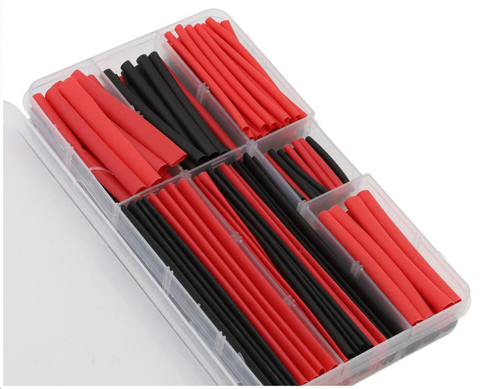 EcoPower Heat Shrink Tubes w/Plastic Case (Black & Red) (150)