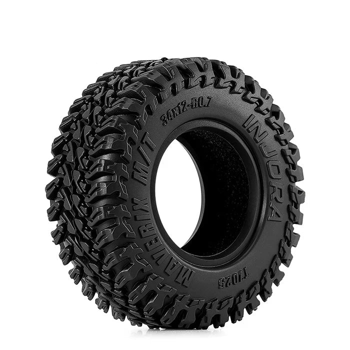 INJORA 0.7" 34*12mm MAVERIX M/T Tires for 1/30 SCX30 (T7025) (4)