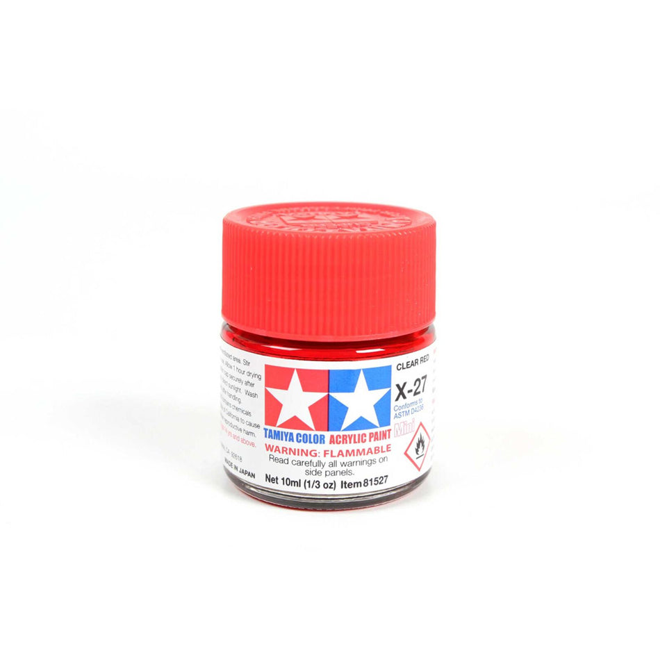 Tamiya TAM81527 Acrylic Mini X-27 Clear Red