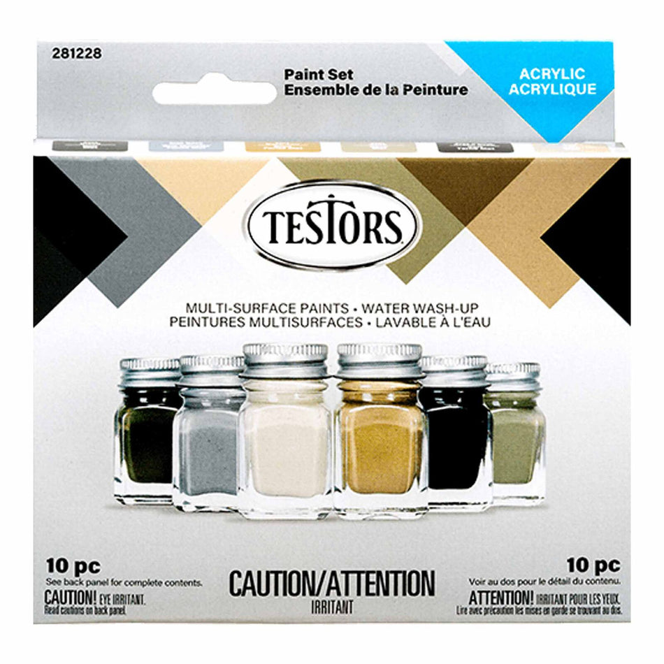 Testors TES281228 Acrylic Paint 6 Piece Set — Camouflage