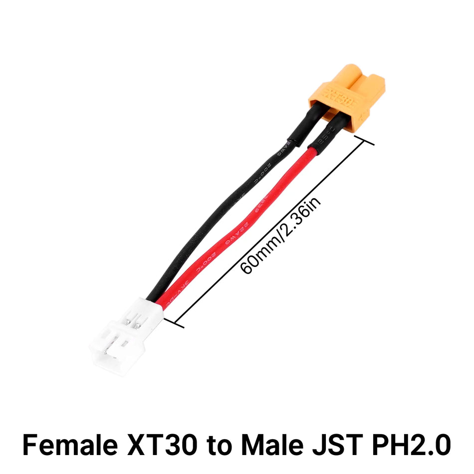 INJORA Female XT30 to Male JST PH2.0 XT30-JST-PH2