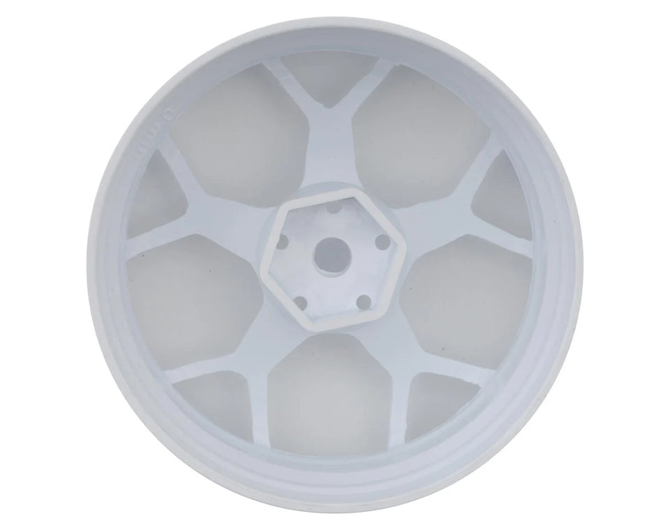 DS Racing Feathery Split Spoke Drift Wheels (White) (2) (Super Soft) (6mm Offset) w/12mm Hex