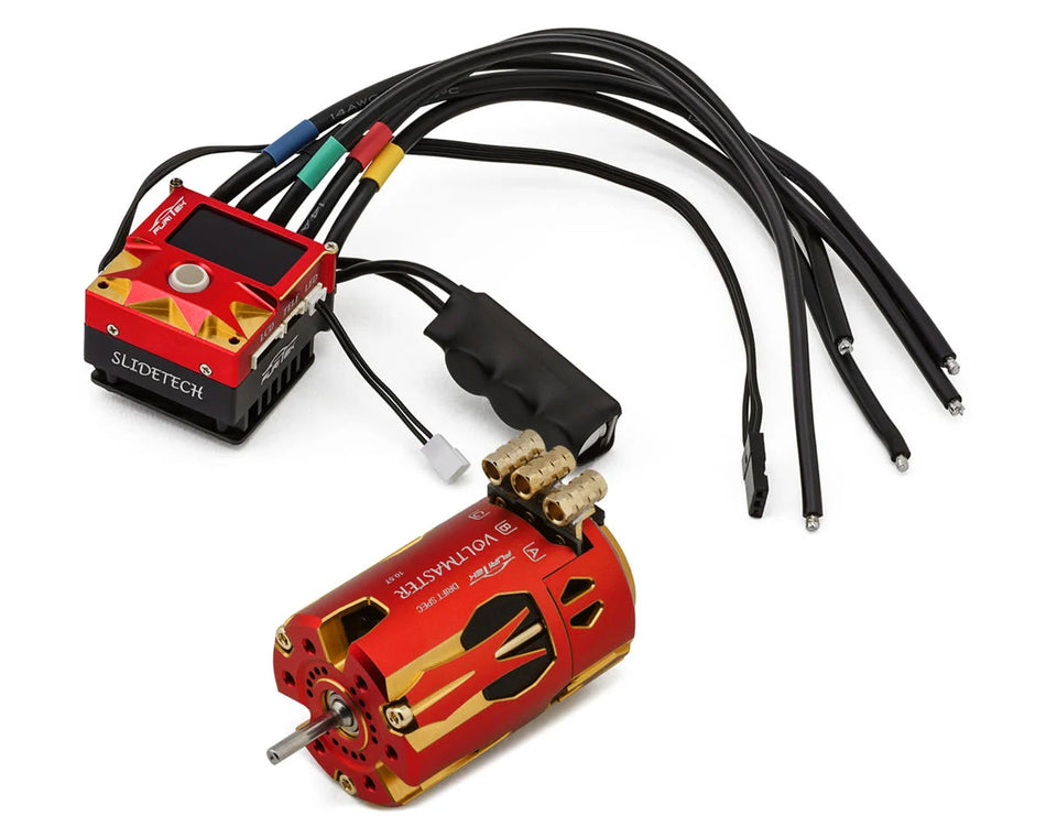 Furitek FTK-FUR-2658 SlideVolt 1/10 Drift Sensored Brushless ESC & Motor Combo (Red)