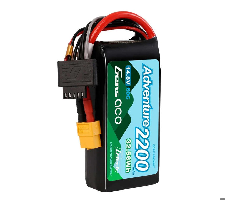 Gens Ace GEA224S60X6GT G-Tech Adventure 4S LiPo 14.8V 2200mAh 60C Battery XT60