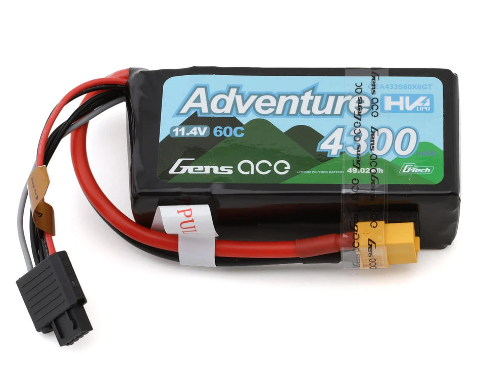 Gens Ace GEA433S60X6GT G-Tech Smart 3S LiHV 11.4V 4300mAh 60C Battery XT60