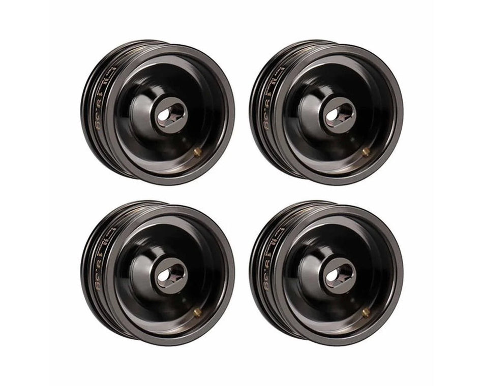 Hot Racing Axial SCX30 0.7" Brass Crawler Wheels (Black Chrome) (4) (9.3g ea)