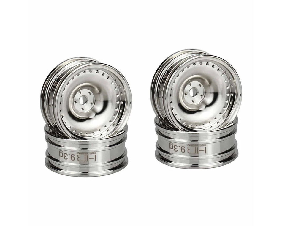 Hot Racing Axial SCX30 0.7" Brass Crawler Wheels (Chrome) (4) (9.3g ea)