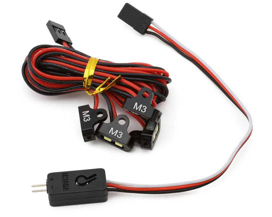 Injora 1/10 Rock Crawler LED Rock Light Kit (White) (4) w/Light Controller