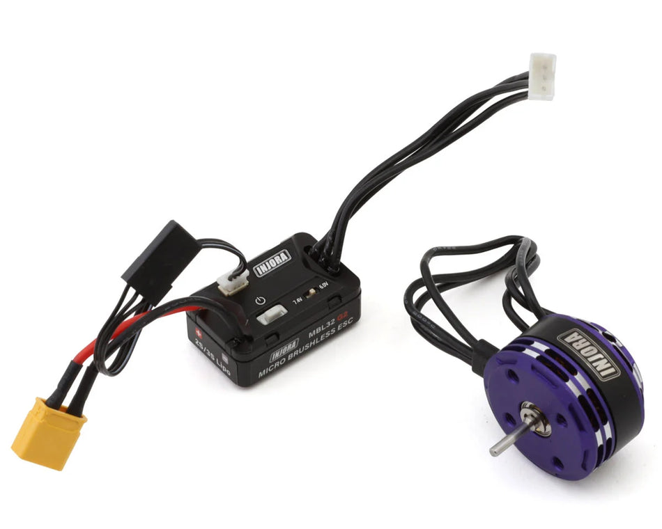 Injora Axial SCX24 MBL32 G2 Waterproof Brushless ESC & Motor Combo w/2204 Fat Viper Motor (2400kV)