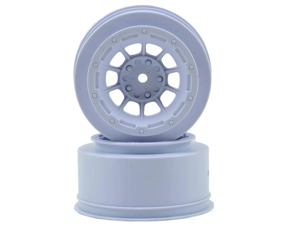 JConcepts 12mm Hex Hazard Short Course Wheels (White) (2) for Traxxas Slash Front