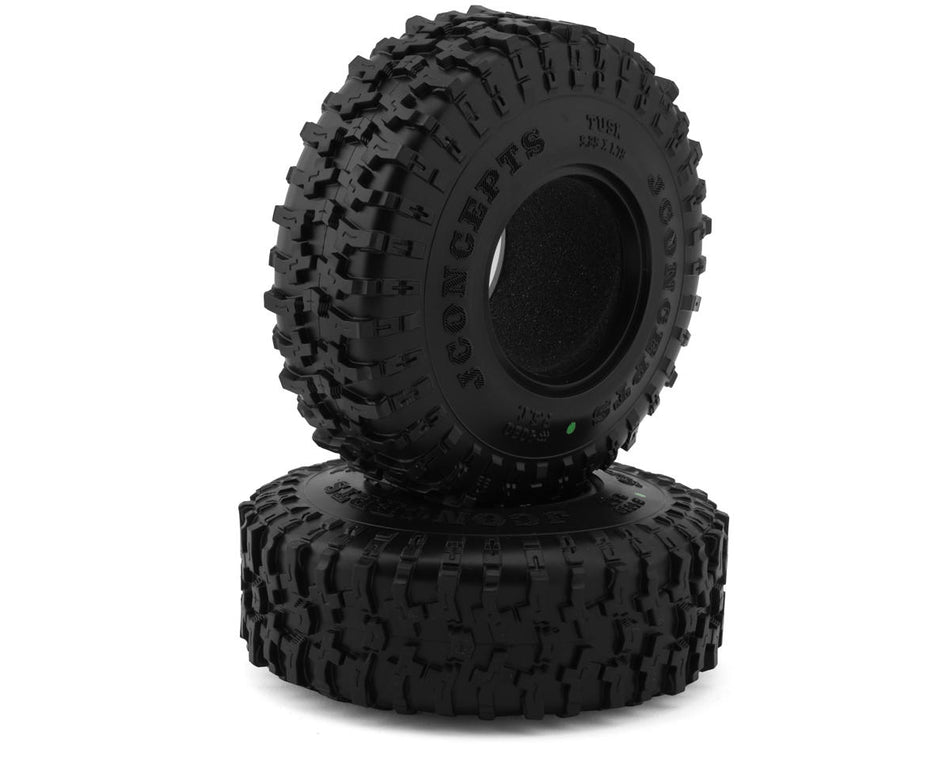 JConcepts JCO4090-02 Tusk 2.2" All Terrain Rock Crawler Tires Green Class 3 (2)