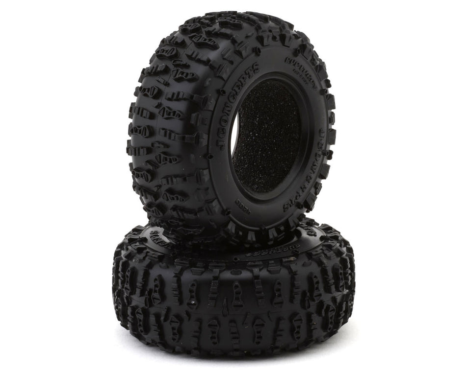 JConcepts Ruptures 1.3" Micro Rock Crawler Tires (63mm OD) (2) (Green) w/Foam Inserts