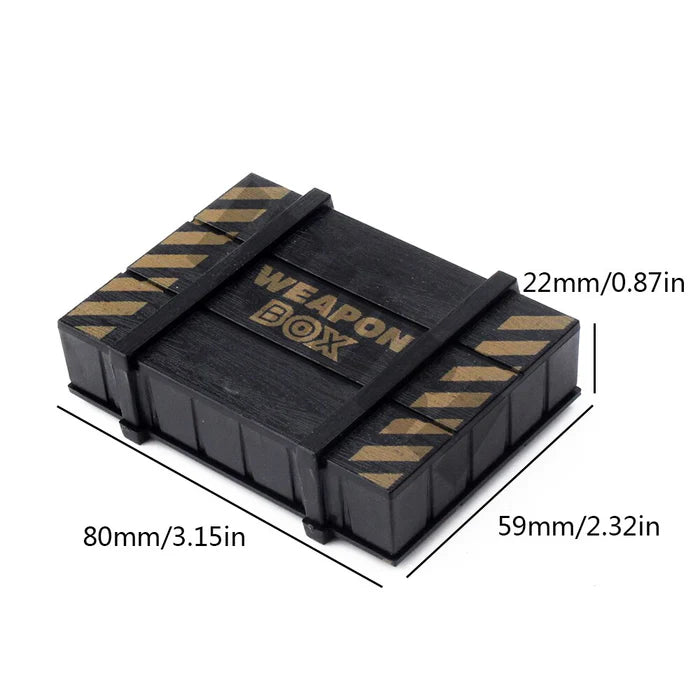 INJORA Mini Plastic Weapon Box, 1/10 Scale Accessories for RC Crawler
