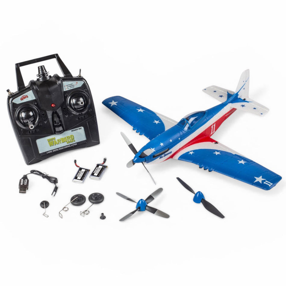 Rage RC P-51D Miss America Micro RTF Airplane with PASS System