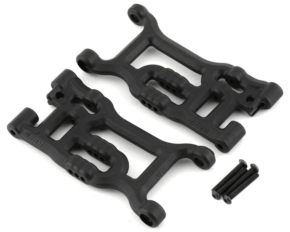 RPM RPM81662 Losi Tenacity/Lasernut Front A-Arms, Black (2)