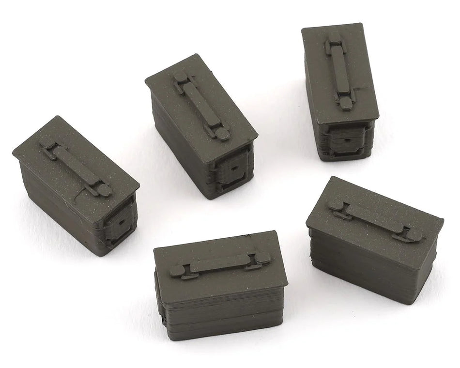 Scale By Chris 10th scale Replica Ammo Box 5 Pack Green